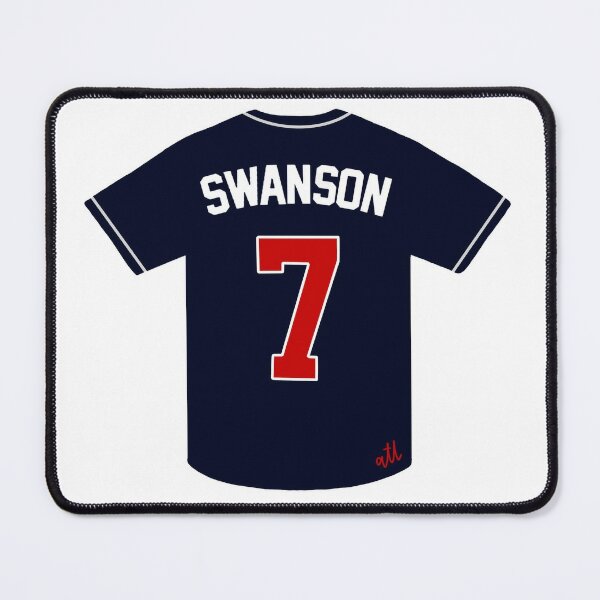 dansby swanson jersey number Sticker for Sale by madisonsummey