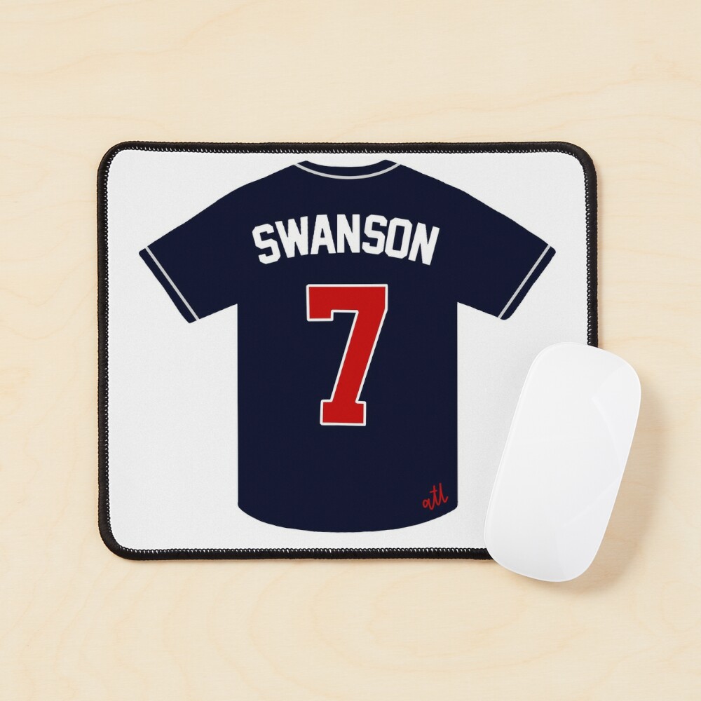 dansby swanson jersey number Sticker for Sale by madisonsummey
