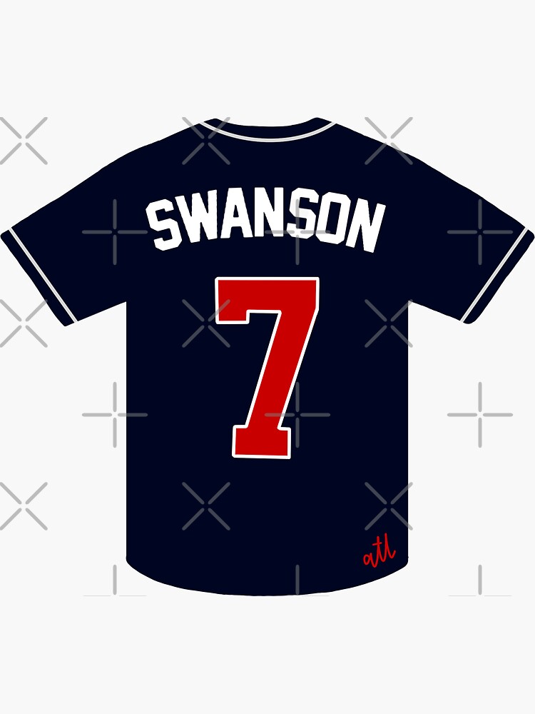 dansby swanson jersey' Sticker for Sale by madisonsummey