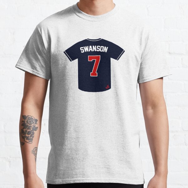 Nike / Men's Atlanta Braves Dansby Swanson #7 Red T-Shirt