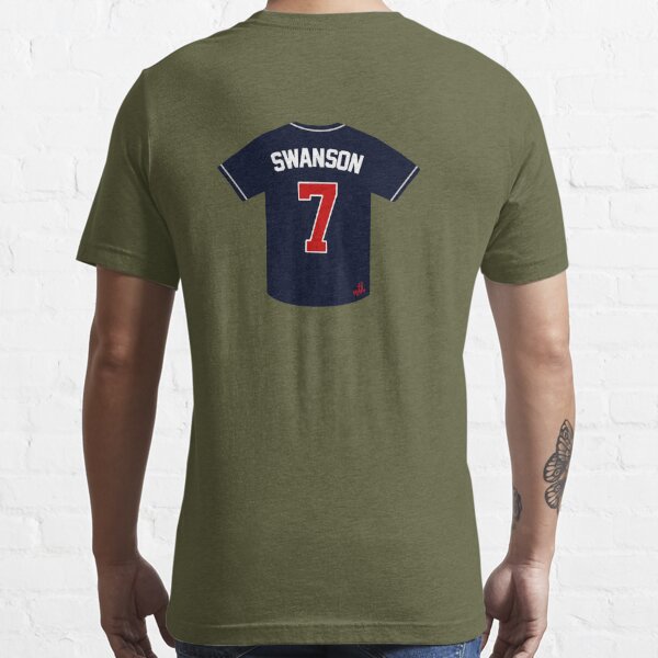 dansby swanson jersey number Essential T-Shirt for Sale by madisonsummey