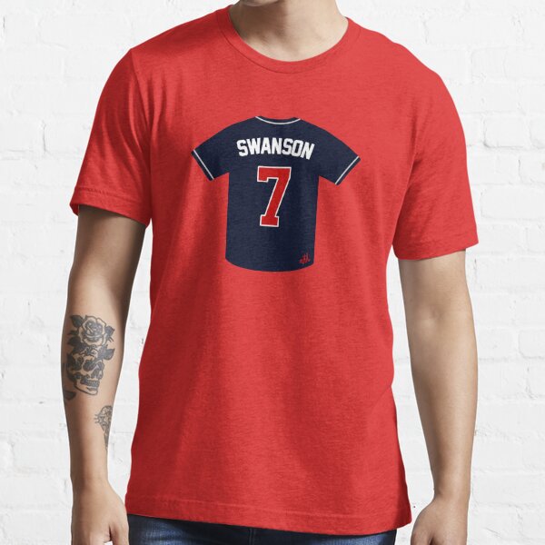 dansby swanson jersey number Essential T-Shirt for Sale by madisonsummey