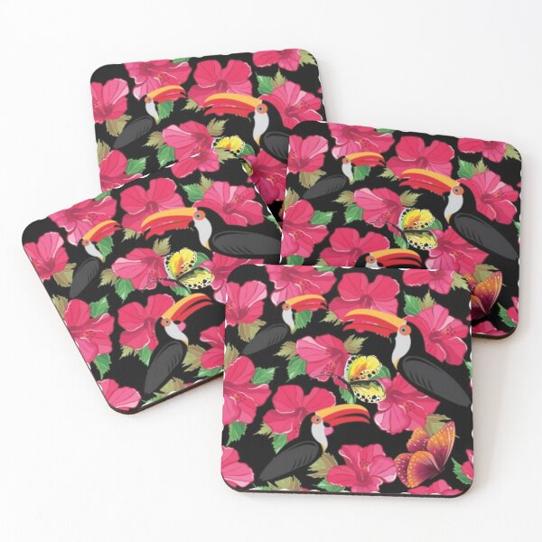 Item preview, Beautiful summer nature flowers and toucans designed and sold by SKMAXX.