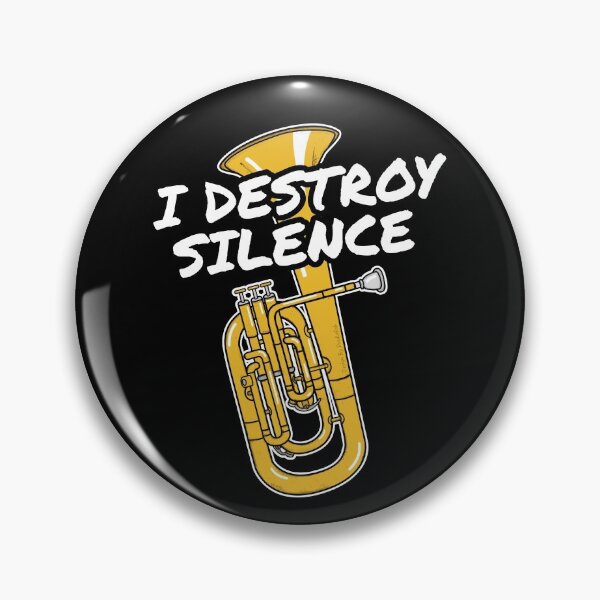 Item preview, I Destroy Silence Tenor Horn Player Brass Musician designed and sold by doodlerob.