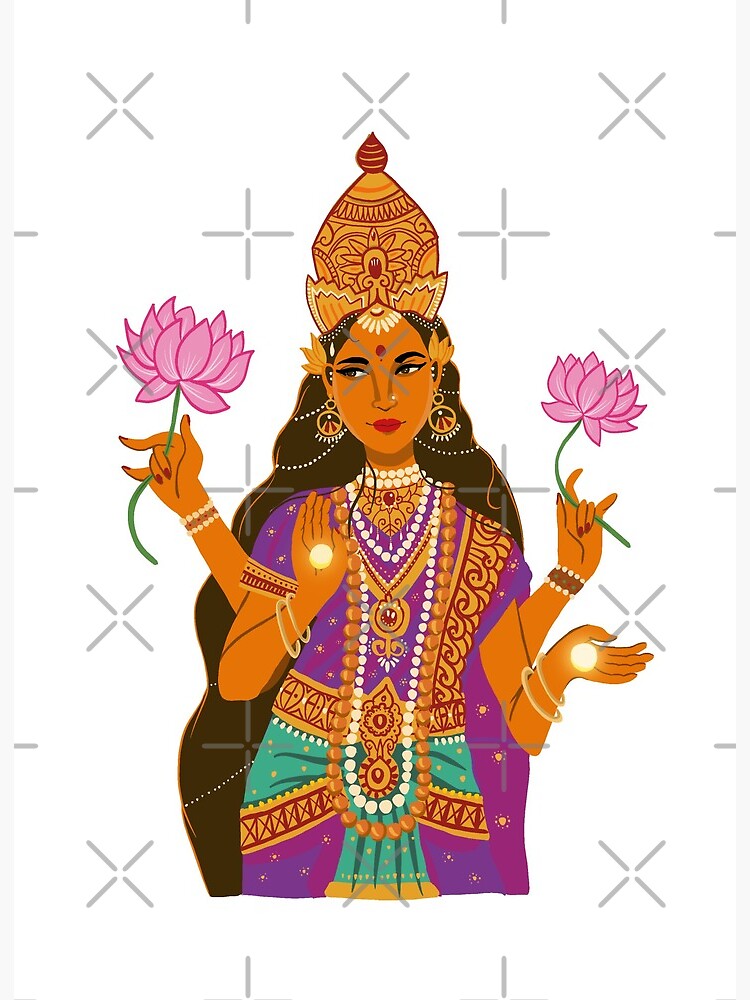 Hindu God Laxmi with text of Happy Diwali Festival, Hand Drawn Sketch  Vector illustration. Stock Vector | Adobe Stock