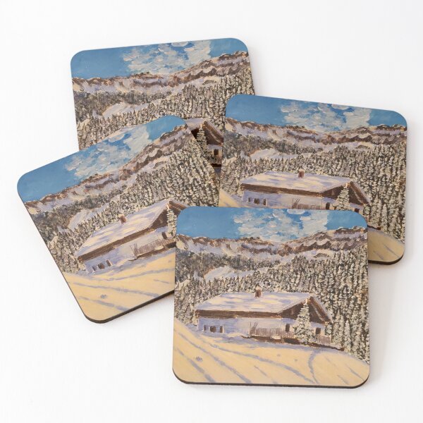 Item preview, Christmas in the Alps. A ski chalet. designed and sold by Anastasia Ruzmaikina.