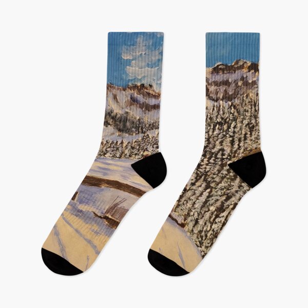 Item preview, Christmas in the Alps. A ski chalet. designed and sold by Anastasia Ruzmaikina.