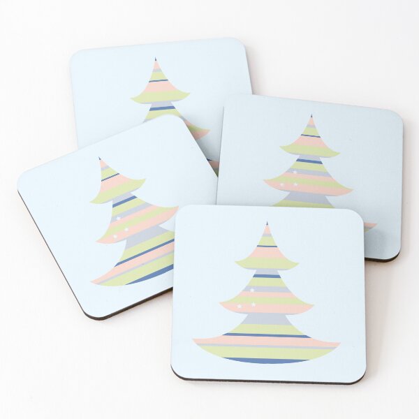 Item preview, Minimal pastel design christmas tree with tiny stars designed and sold by greatnorris.