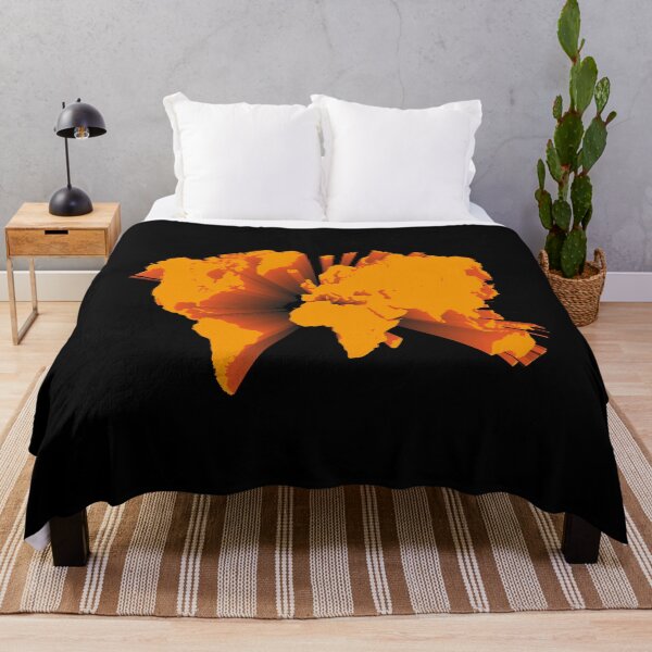 Item preview, Orange 3D World Map designed and sold by spirit-of-art.