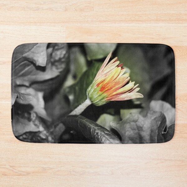 Item preview, Orange Gerber Daisy Side View Focal Black and White designed and sold by JariHawk.