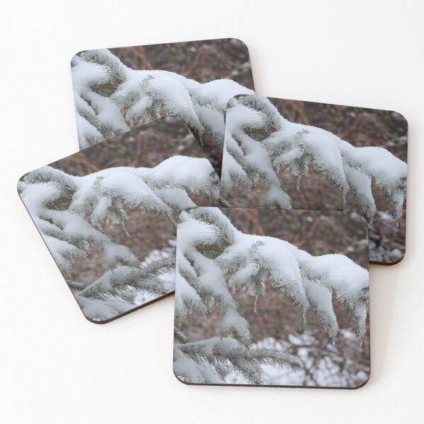 Item preview, Icy and Snow Covered Branch of Colorado Blue Spruce designed and sold by JariHawk.
