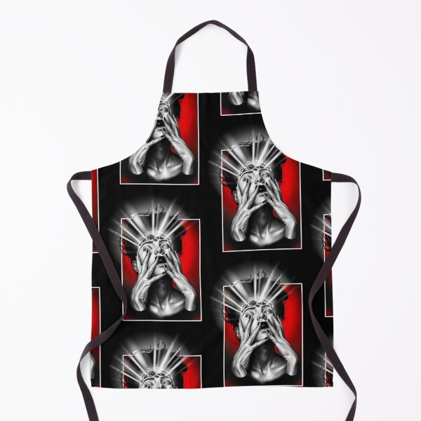 Item preview, Crispy- a surrealistic portrait (black and red illustration) designed and sold by Anicatattoos.