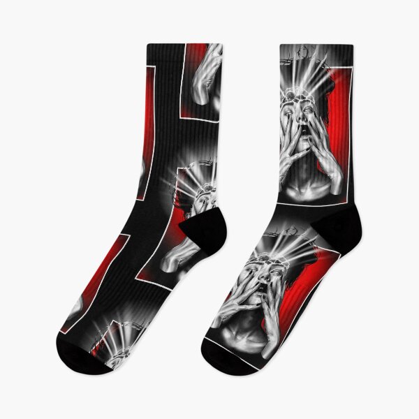 Item preview, Crispy- a surrealistic portrait (black and red illustration) designed and sold by Anicatattoos.
