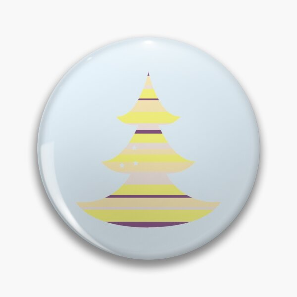 Item preview, Minimal pastel design christmas tree with tiny stars yellow purple designed and sold by greatnorris.