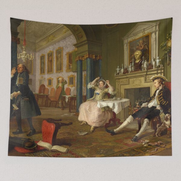 Item preview, Marriage A-la-Mode: 2, The Tête à Tête by William Hogarth (c1743) designed and sold by allhistory.