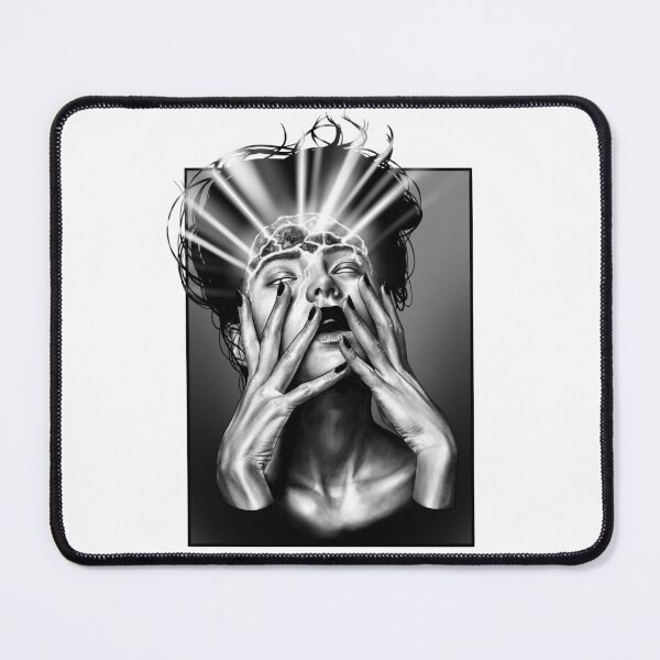 Item preview, Crispy- a surrealistic portrait (monochromatic illustration on white) designed and sold by Anicatattoos.