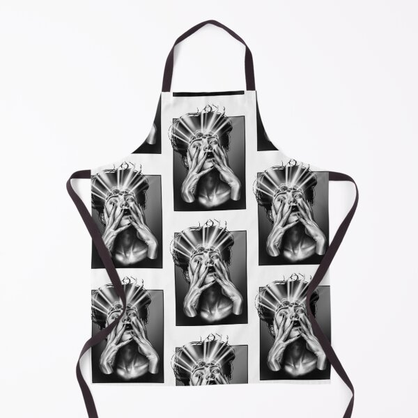 Item preview, Crispy- a surrealistic portrait (monochromatic illustration on white) designed and sold by Anicatattoos.