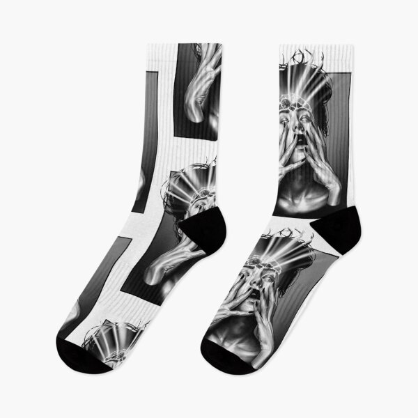 Item preview, Crispy- a surrealistic portrait (monochromatic illustration on white) designed and sold by Anicatattoos.