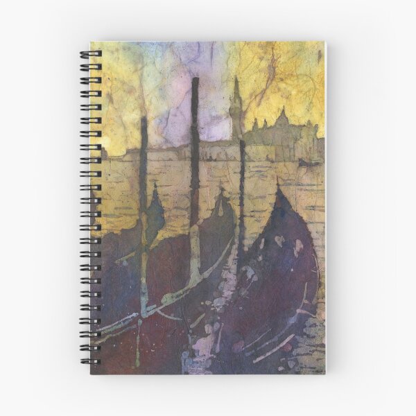 Item preview, Venice, Italy gondola boats on Piazza San Marco at sunset in the medieval city of Venice- Italy designed and sold by rfoxphoto.