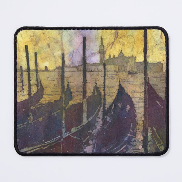 Item preview, Venice, Italy gondola boats on Piazza San Marco at sunset in the medieval city of Venice- Italy designed and sold by rfoxphoto.