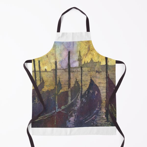 Item preview, Venice, Italy gondola boats on Piazza San Marco at sunset in the medieval city of Venice- Italy designed and sold by rfoxphoto.
