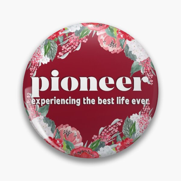 Item preview, Red floral JW pioneer experiencing the best life ever designed and sold by Rachel Vass.