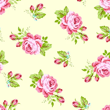 Artwork thumbnail, Floral Roses Pattern by WearWolfDesigns