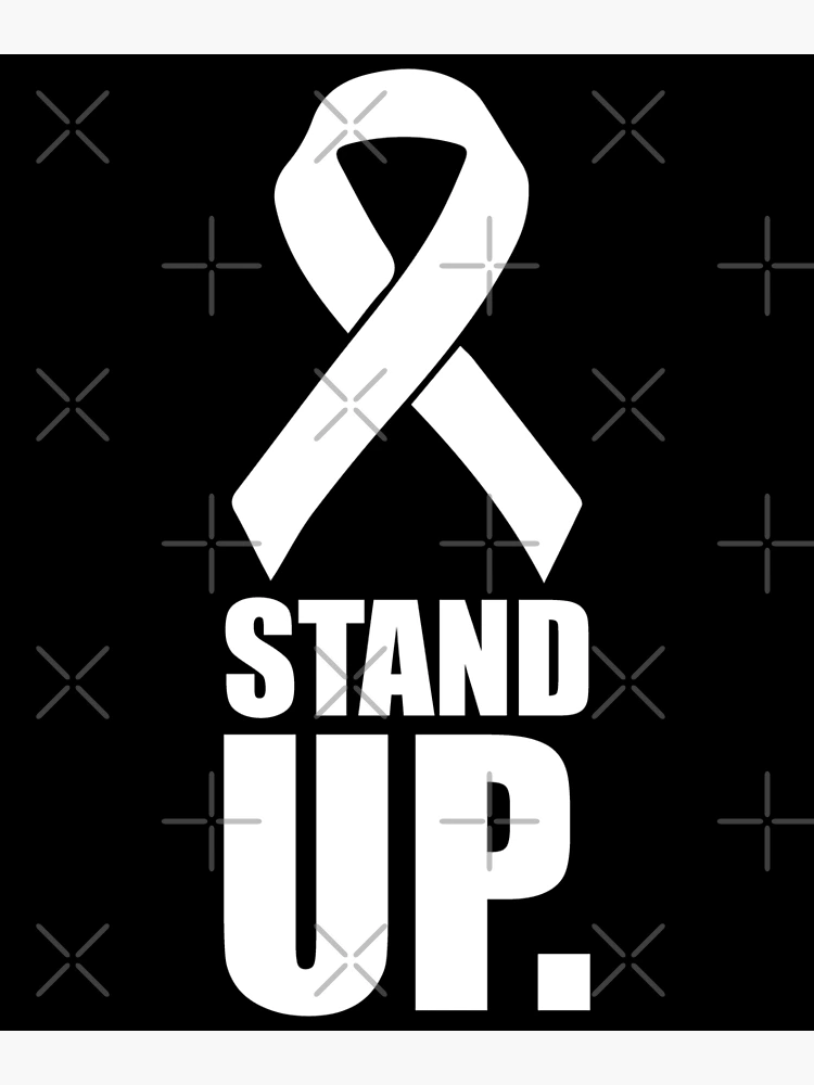 stand up - white ribbon day  Poster for Sale by QUEEN-WIVER