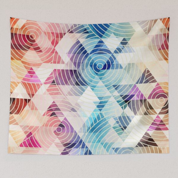 Item preview, Retro color triangle pattern designed and sold by WearWolfDesigns.