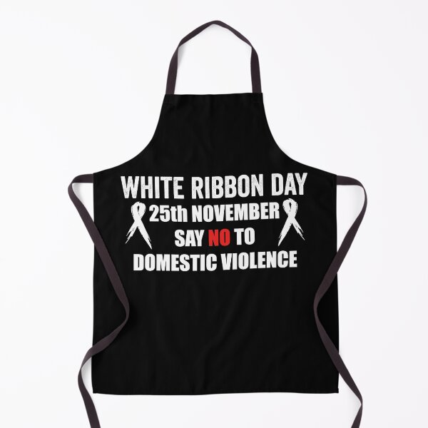 Item preview, say no to domestic violence - white ribbon day designed and sold by QUEEN-WIVER.