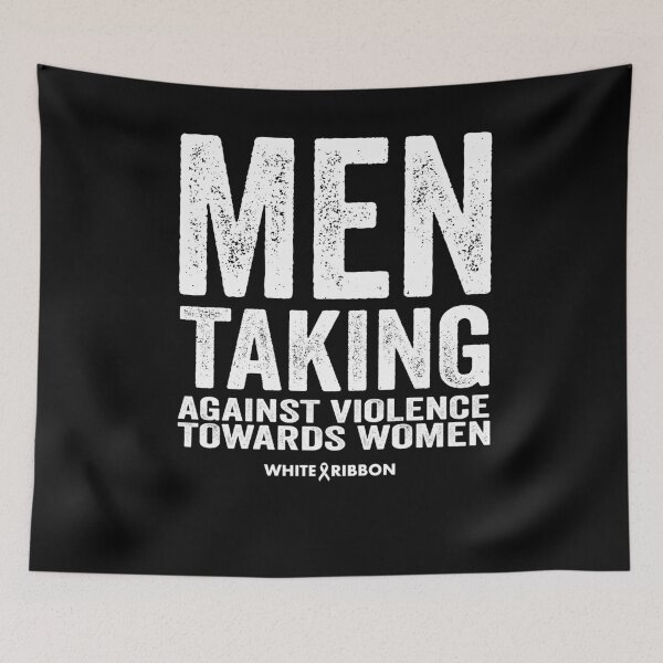 Item preview, men taking against violence towards women - white ribbon day  designed and sold by QUEEN-WIVER.