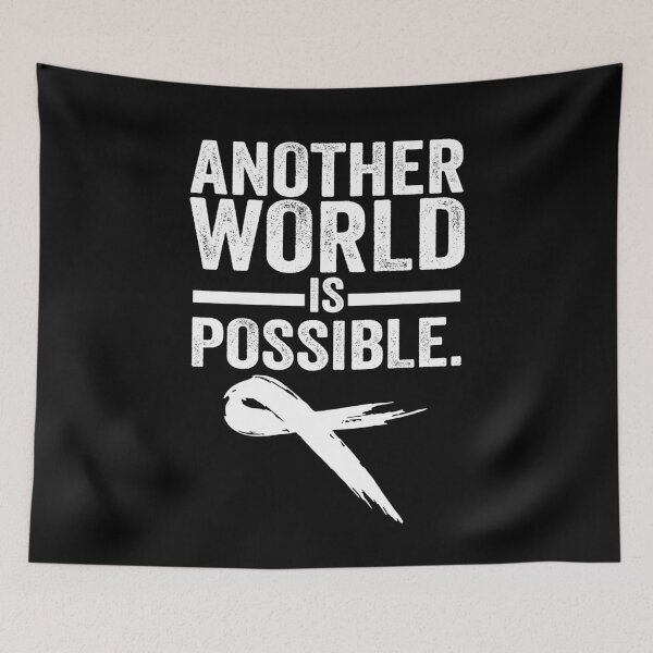 Item preview, another world is possible - white ribbon day  designed and sold by QUEEN-WIVER.