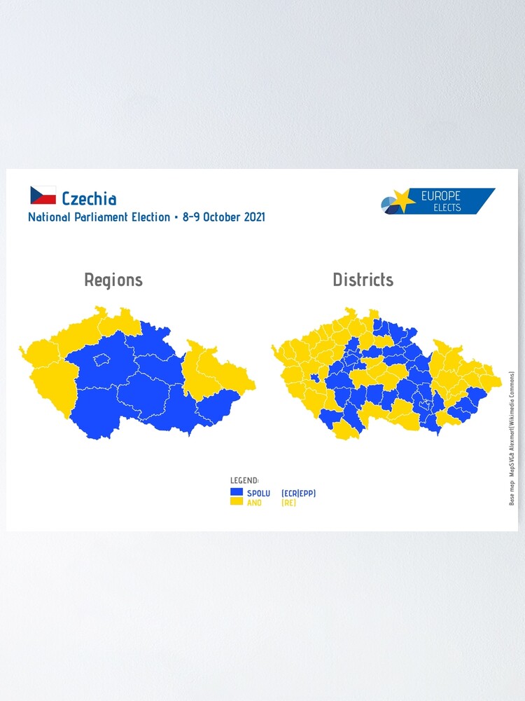 "Czechia (2021 national parliament election)" Poster by EuropeElects