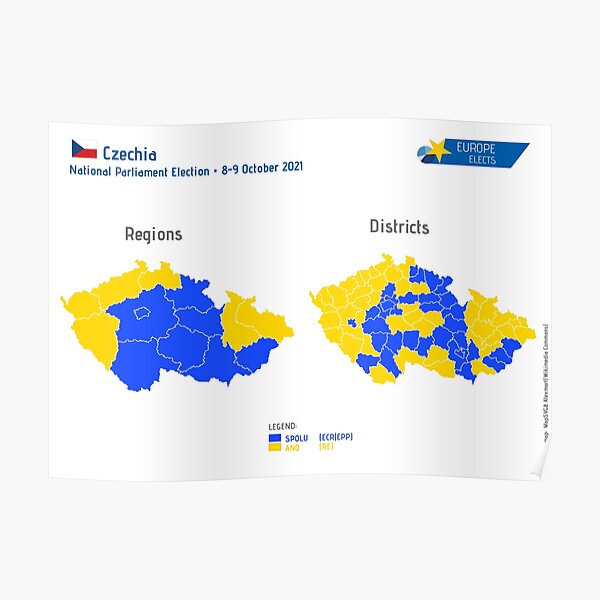 "Czechia (2021 national parliament election)" Poster by EuropeElects