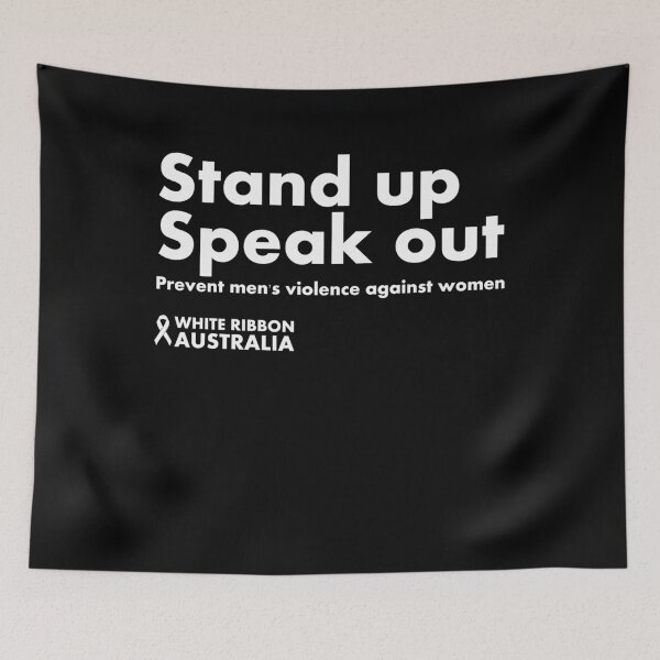 Item preview, stand up speak out - white ribbon day  designed and sold by QUEEN-WIVER.