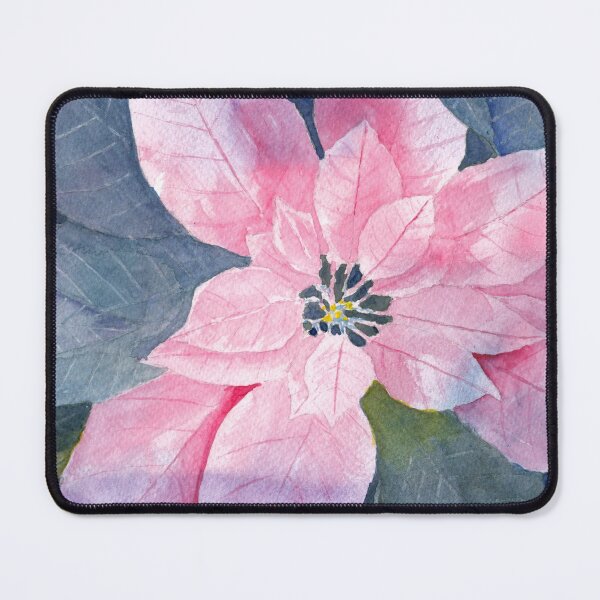Item preview, Poinsettia Watercolor Negative Painting designed and sold by The Elderberry Blossom.
