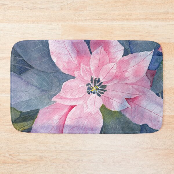 Item preview, Poinsettia Watercolor Negative Painting designed and sold by The Elderberry Blossom.