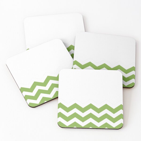 Item preview, GREENERY AND WHITE  CHEVRON ZIG ZAG  HALF TONE PATTERN - BY OZCUSHIONSTOO designed and sold by ozcushionstoo.