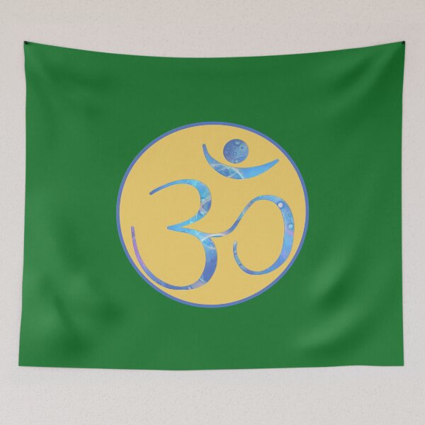 Item preview, OM Logo - Fractal Pattern on Yellow designed and sold by Fractal Journeys, etc. .