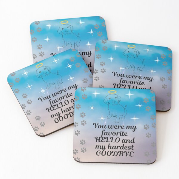 Item preview, Favorite Hello Hardest Goodbye - Dog Angel Night Sky designed and sold by Kamira Gayle.