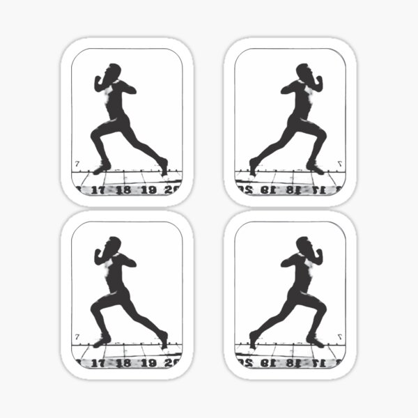 From a series of photos of runners by Eadweard Muybridge Sticker