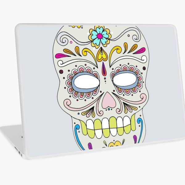 Sugar skull mexican folk art Laptop Skin