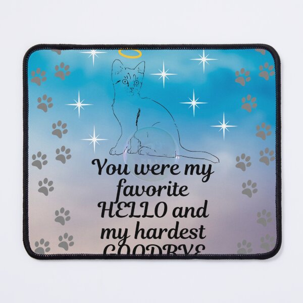 Item preview, Favorite Hello Hardest Goodbye - Cat Angel Night Sky designed and sold by Kamira Gayle.