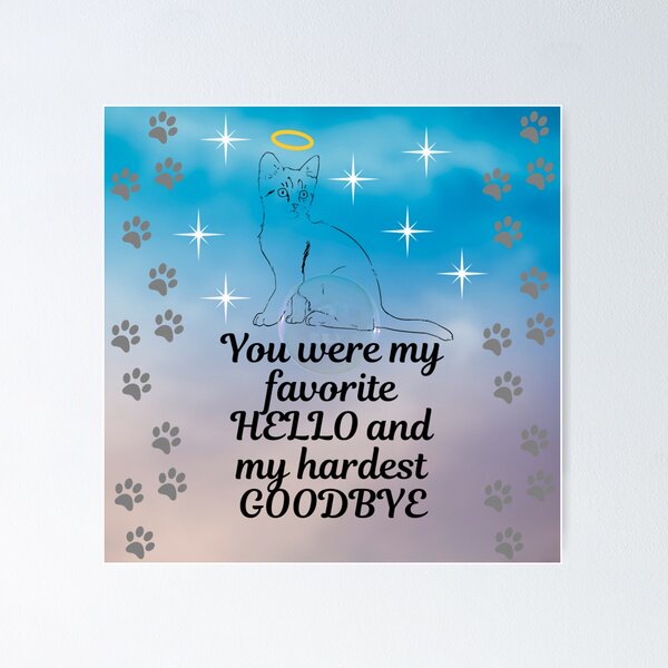 Item preview, Favorite Hello Hardest Goodbye - Cat Angel Night Sky designed and sold by Kamira Gayle.