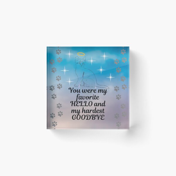 Item preview, Favorite Hello Hardest Goodbye - Cat Angel Night Sky designed and sold by Kamira Gayle.