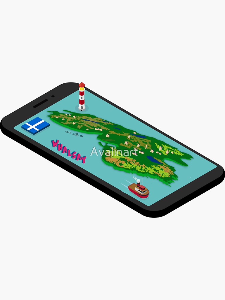"Whalsay, Shetland, UK" Sticker for Sale by Avalinart Redbubble
