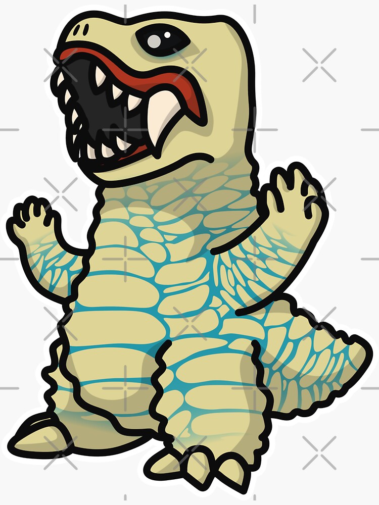Skull Kaiju Red King Chibi Style Kawaii