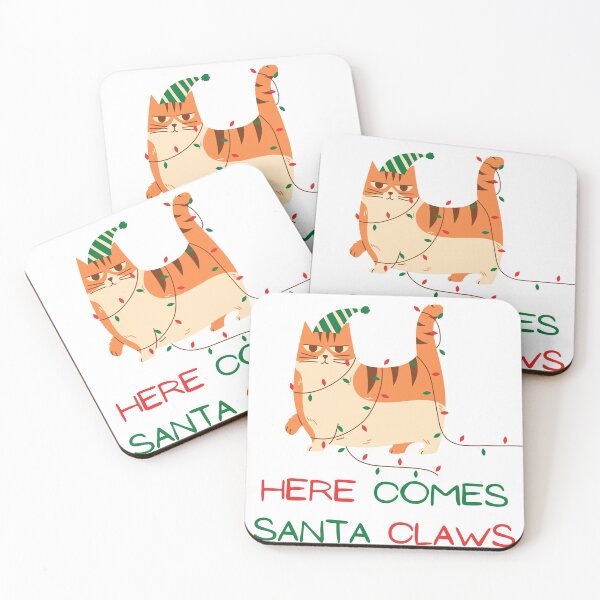 Item preview, Here Comes Santa Claws Pun designed and sold by Pun Intended.