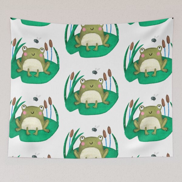 Item preview, Hungry Frog illustration designed and sold by laurendemoet.