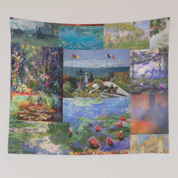 Aperçu de l'œuvre Collage artistique Claude Monet créée et vendue par ind3finite.